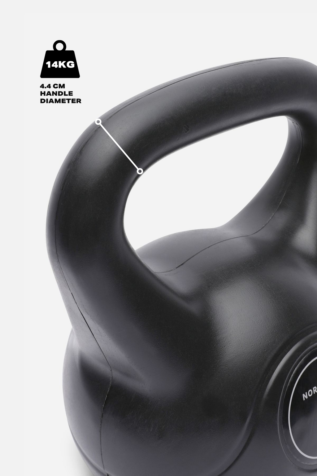 14kg Vinyl Kettlebell Handle Diameter