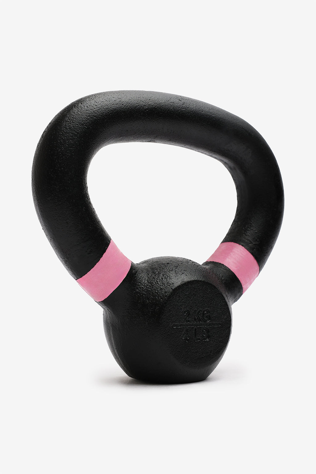 2kg Cast Iron Kettlebell with Colour Coded Marking - Pink