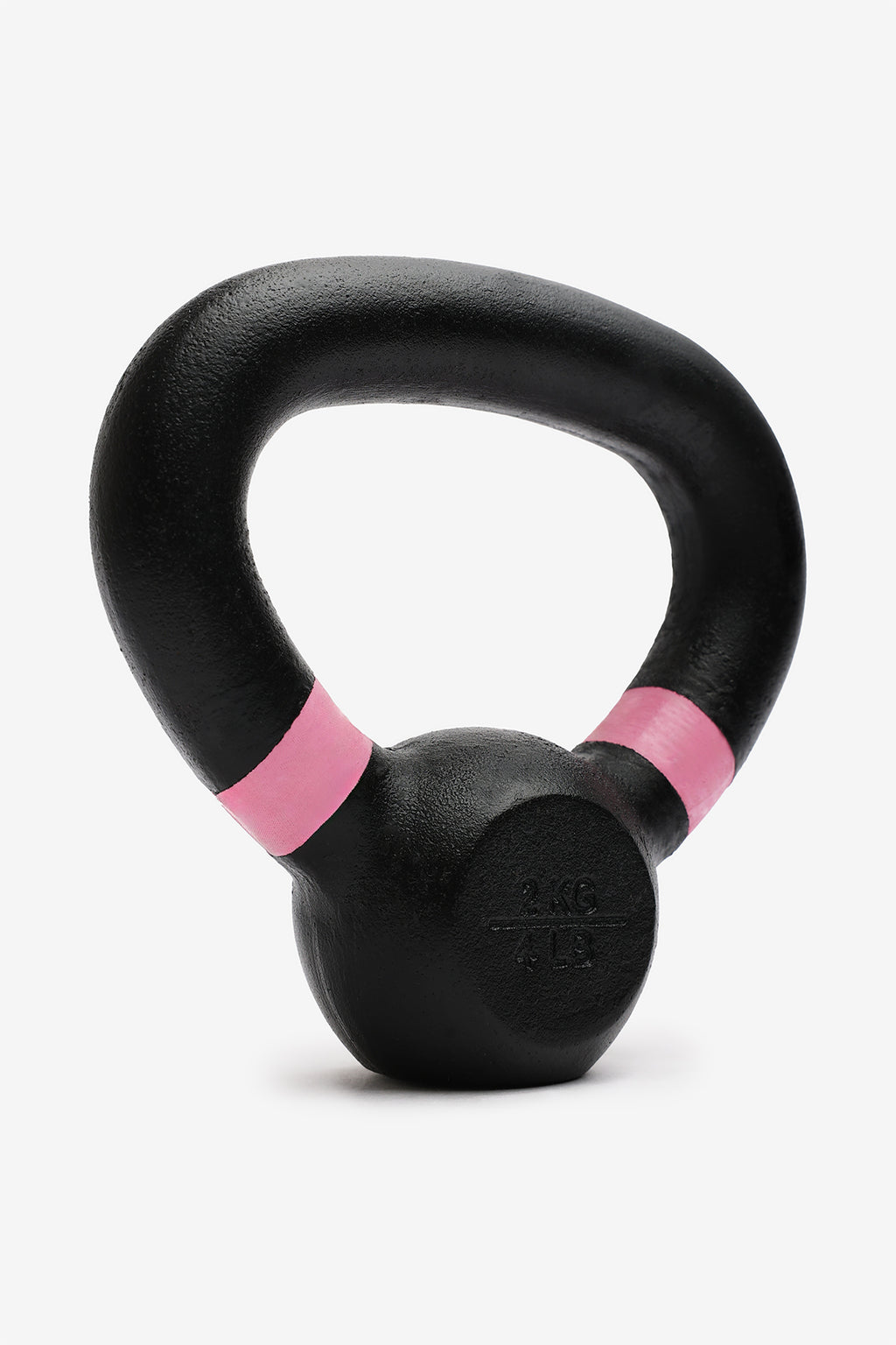 2kg Cast Iron Kettlebells with Pink Grip Marking