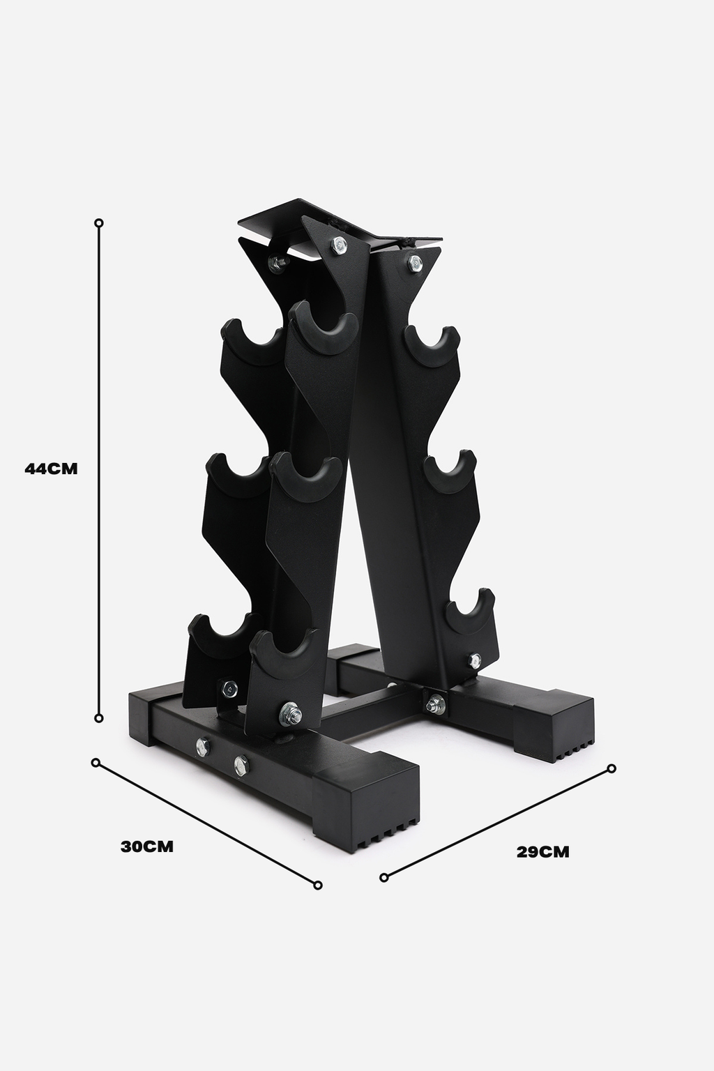 A-Frame Dumbbell Rack - Black - 3 Tier