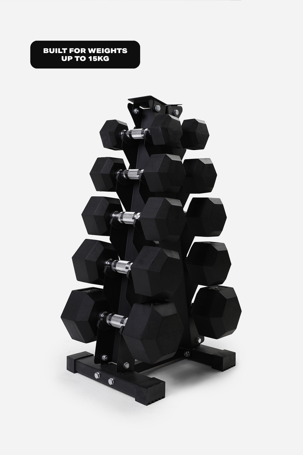 A-Frame Dumbbell Rack - Black - 5 Tier