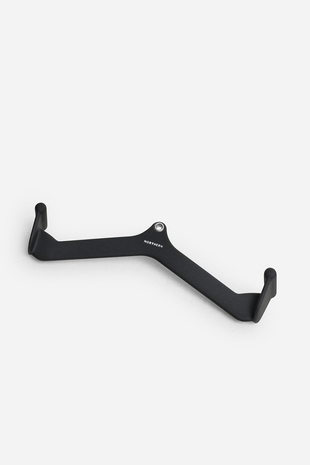 Side angle view of angled lat pulldown attachment for back training
