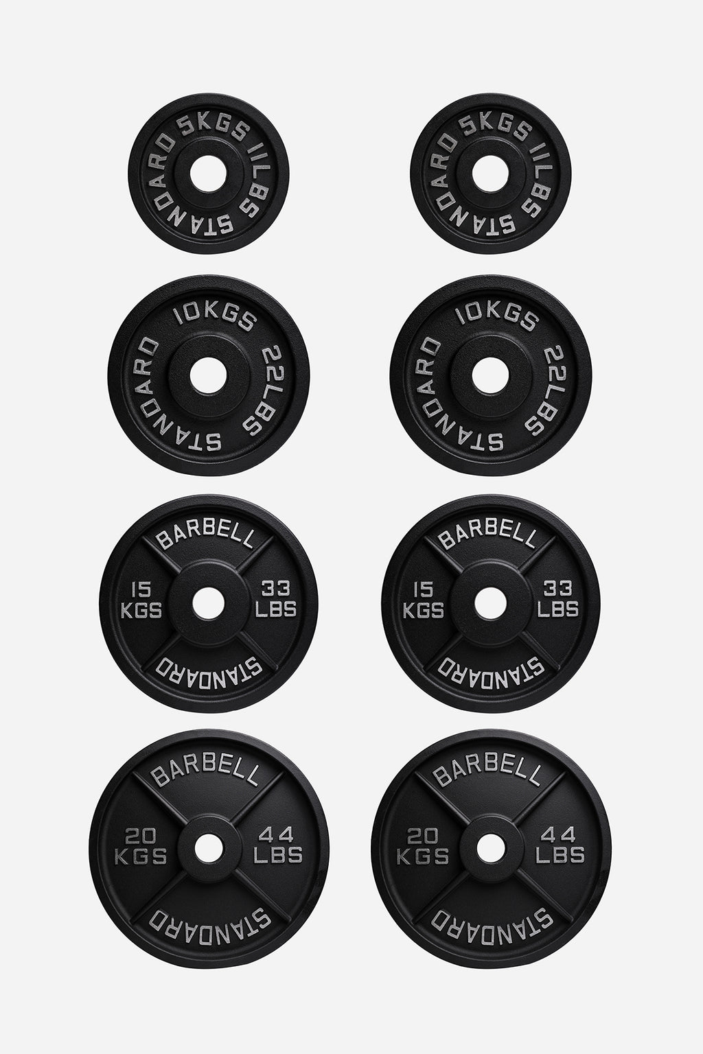 Barbell Cast Iron Weight Plates Set 100kg (5/10/15/20kg)