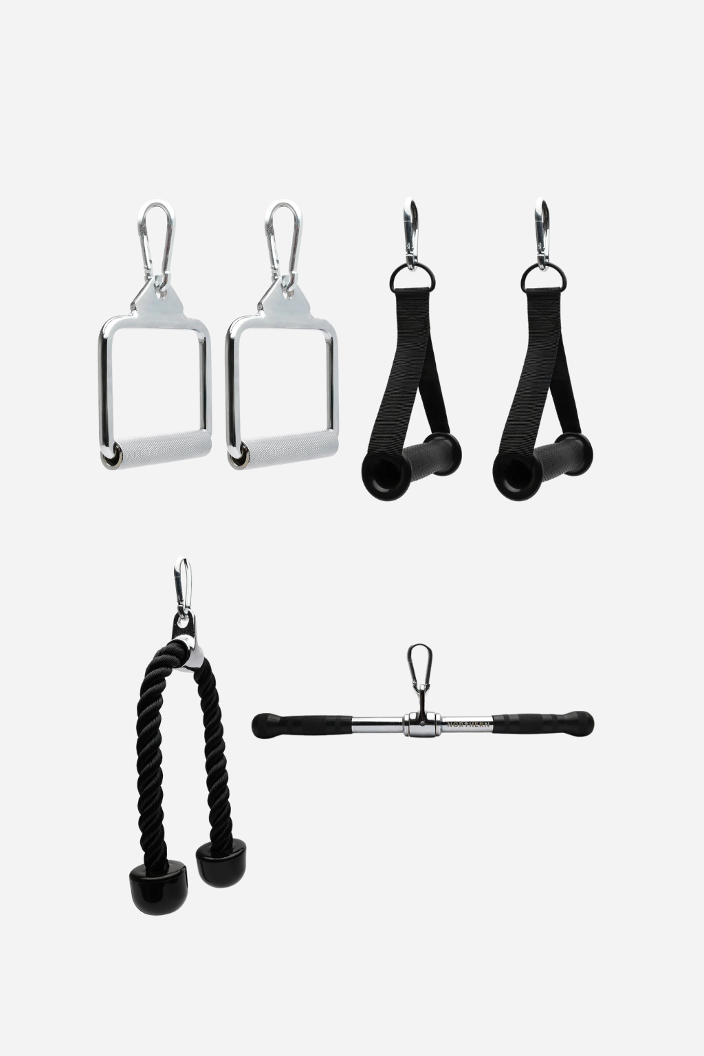 Cable Attachments Package - Handles, Rope & Straight Bar