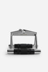 Front view of close grip row handle attachment with rubber grip
