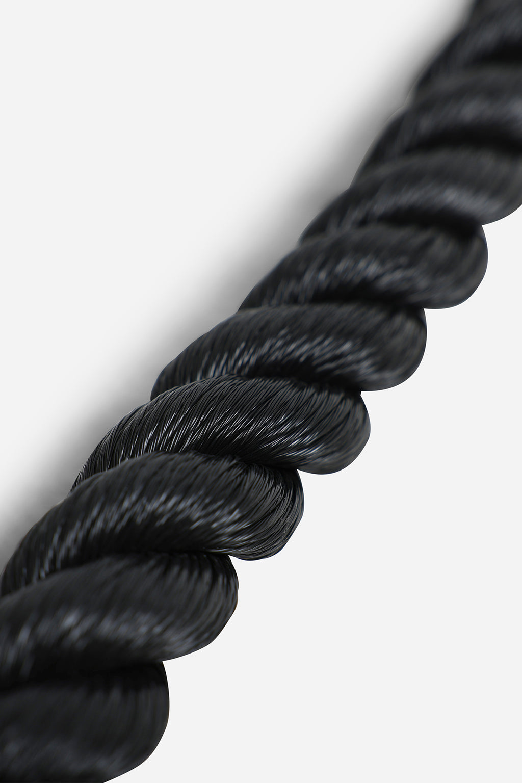 Detailed view of braided nylon rope in the Single Tricep Rope Attachment