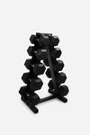 Northern Hex Dumbbell Set 10-20kg with Large 5-Tier A-Frame Rack