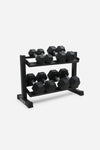 Hex Dumbbell Set 5-20kg with 2-Tier Rack