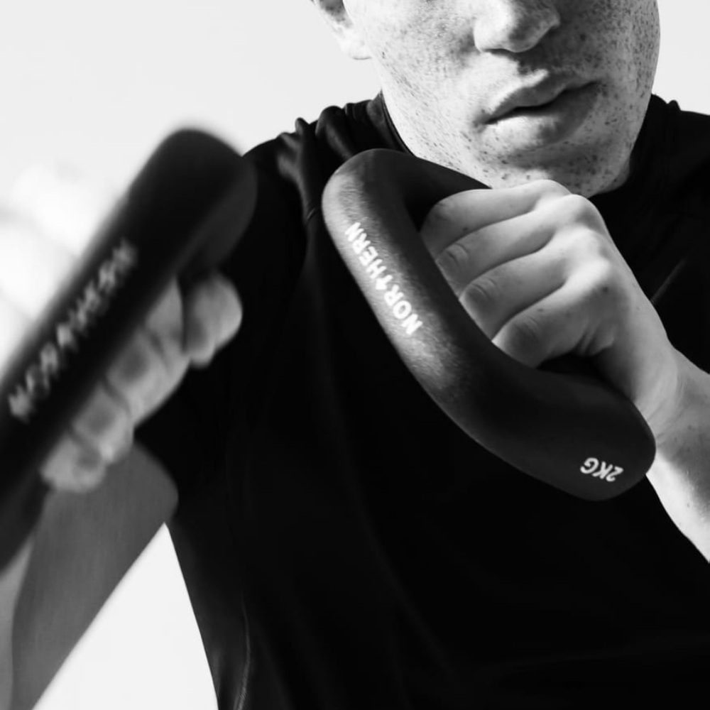 Jab Workouts Using D-shaped Dumbbells