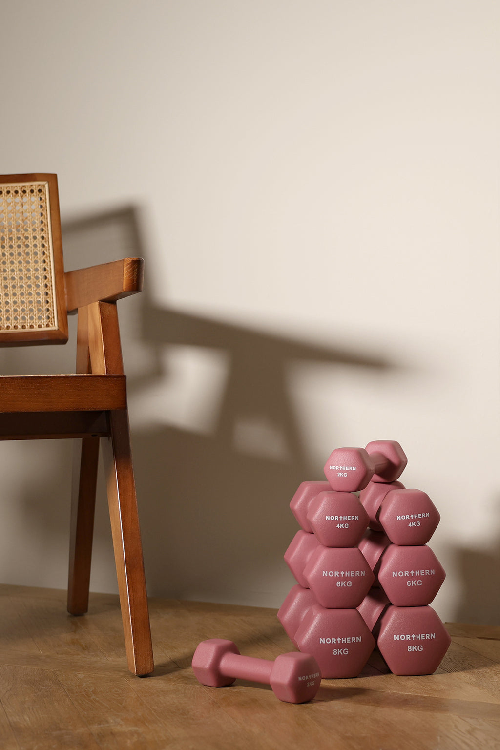 Neoprene Dumbbell Set 2-8kg - Dusk Pink