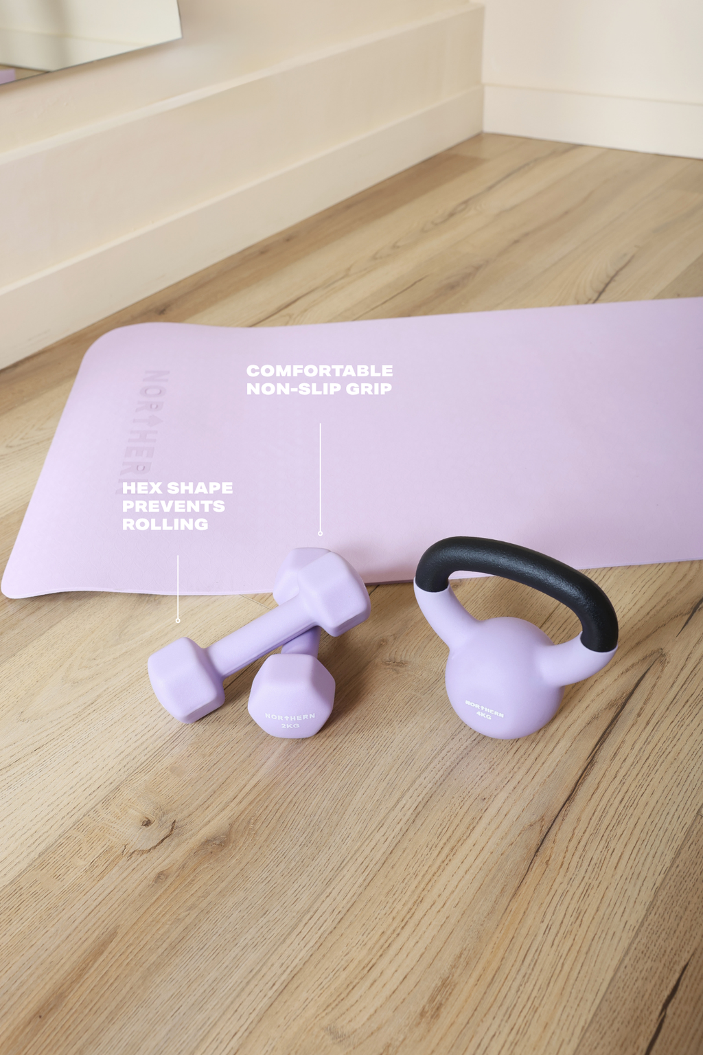 Neoprene coated hex dumbbells