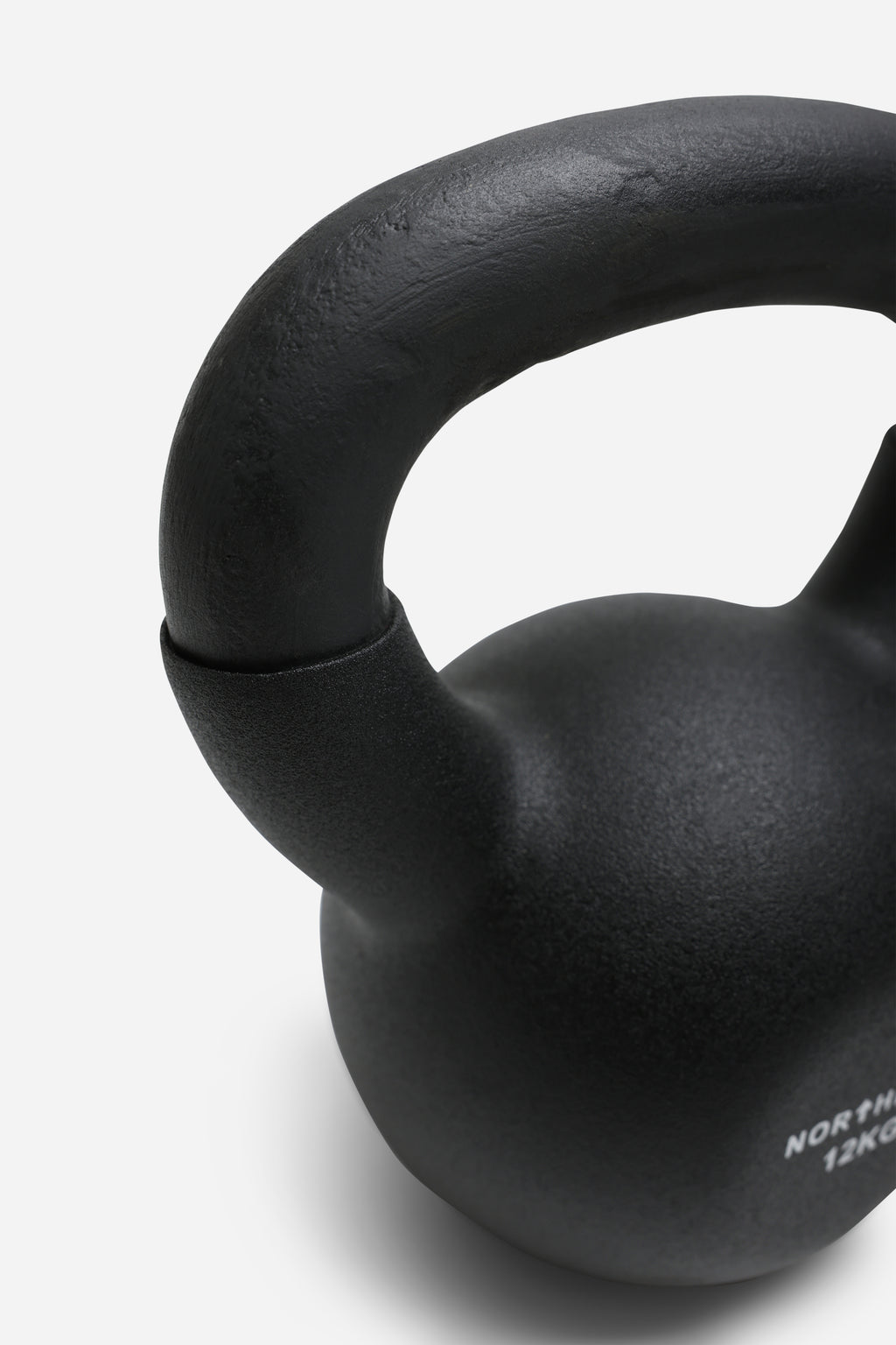 Northern 12kg Cast Iron Kettlebells Neoprene Coated Weights - Black