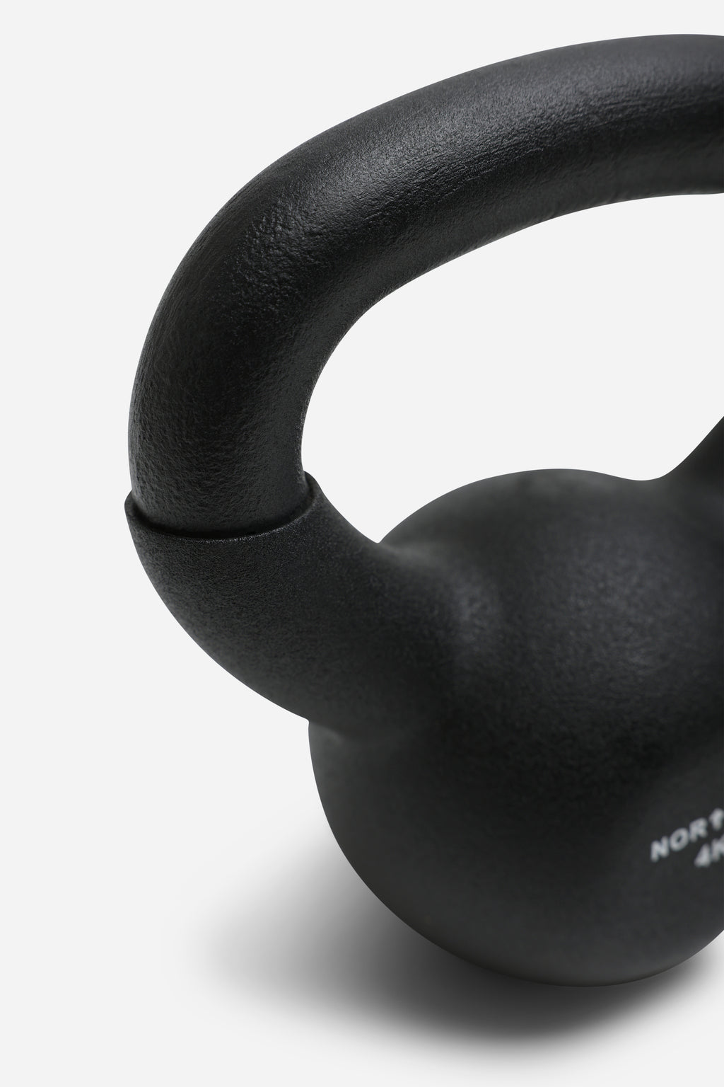 Northern 4kg Cast Iron Kettlebells Neoprene Coated Weights - Black