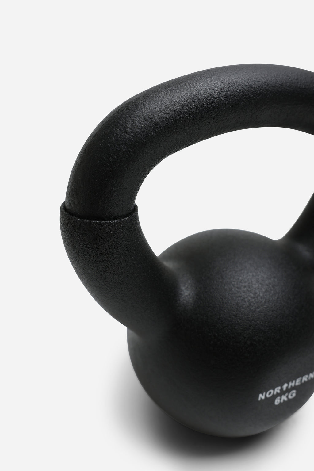 Northern 6kg Cast Iron Kettlebells Neoprene Coated Weights - Black