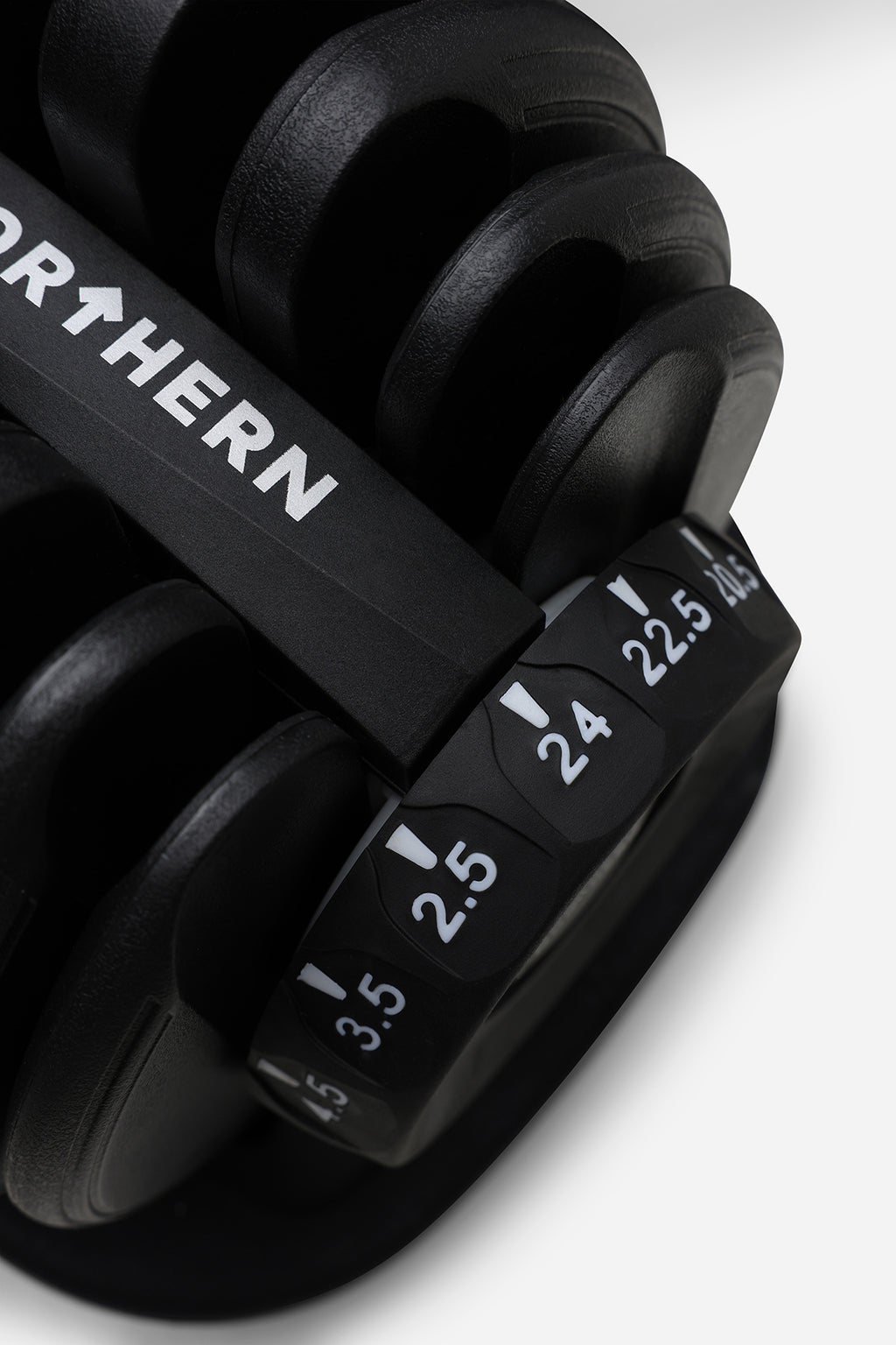 Northern Adjustable Dumbbells Set Pair 24kg Selectable Weights - Stealth Edition