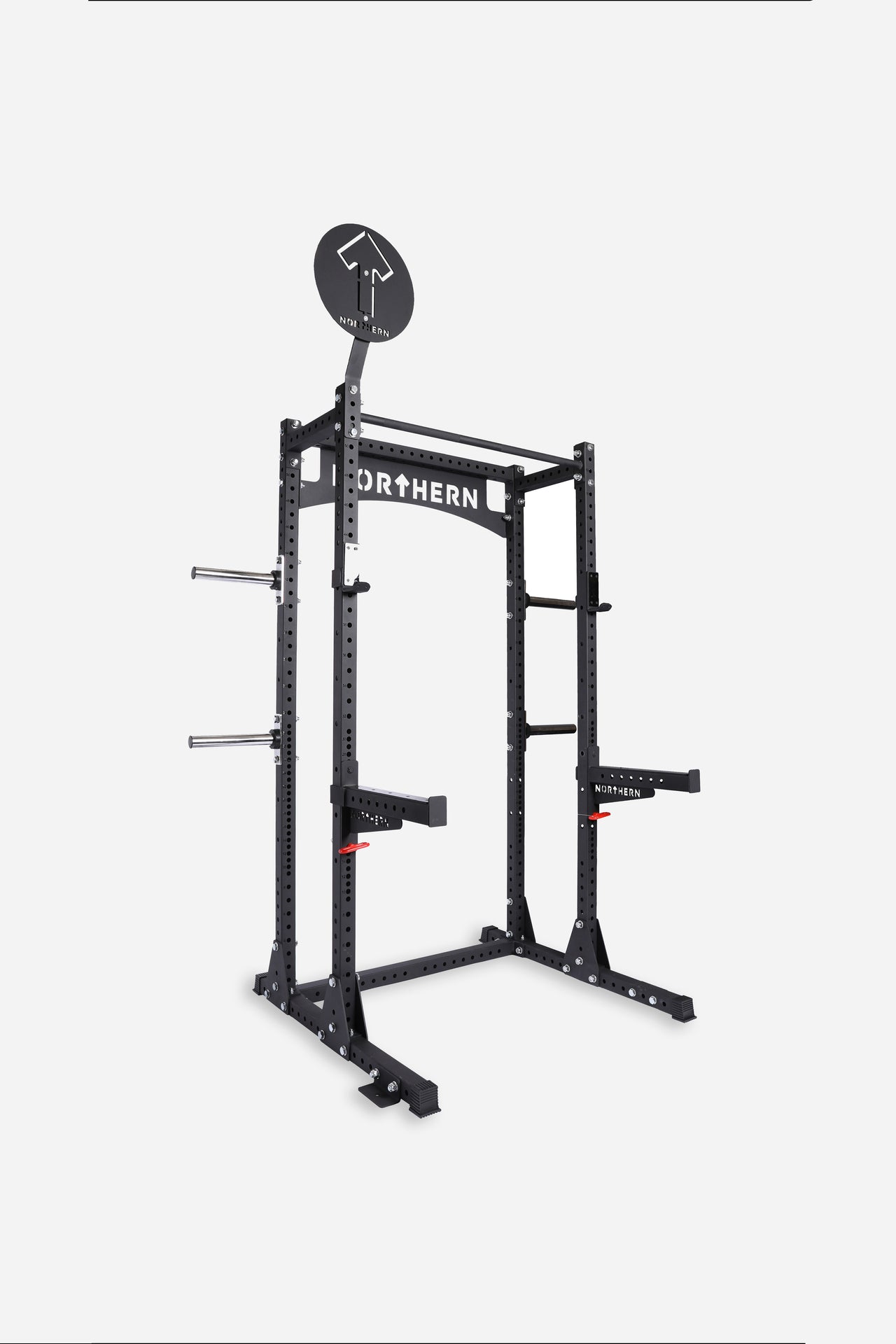 Northern Half Rack Package Including Spotter Arms and Weight Storage Poles