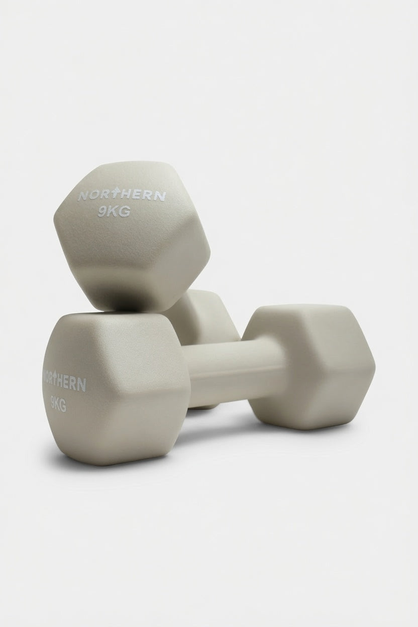 Northern Natural Stone 9KG Neoprene Hex Dumbbells