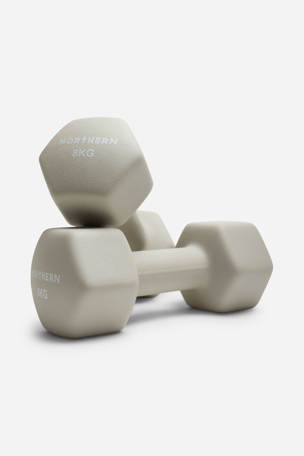 Northern Natural Stone Neoprene Hex Dumbbells Pair - 8KG x 2 (16KG)