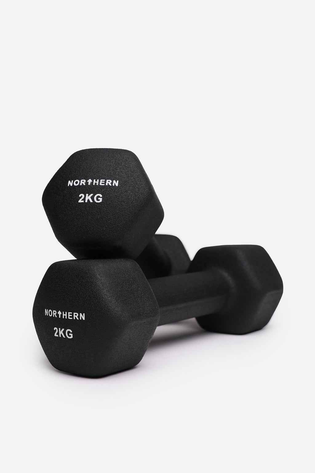 Northern Neoprene Dumbbells 2kg Pair - Black