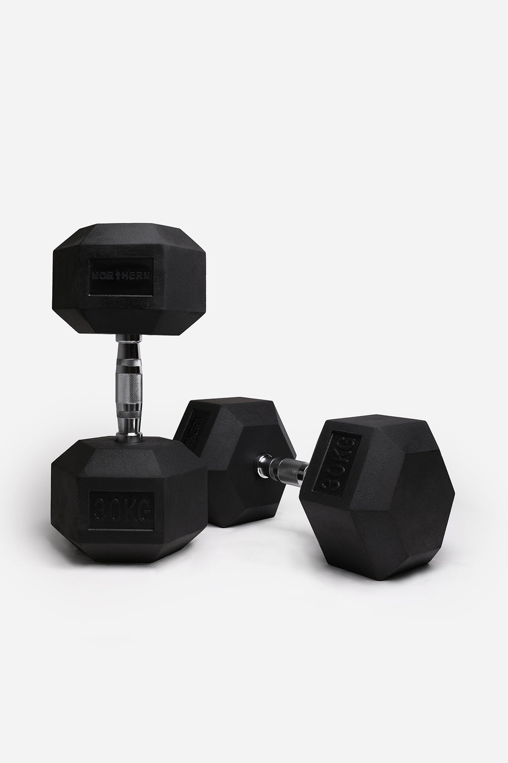 Northern Rubber Hex Dumbbells 30KG Pair