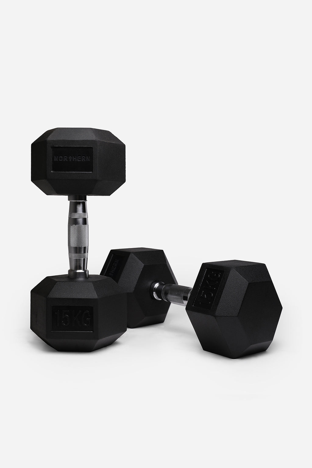 Northern Rubber Hex Dumbbells Pair 15KG