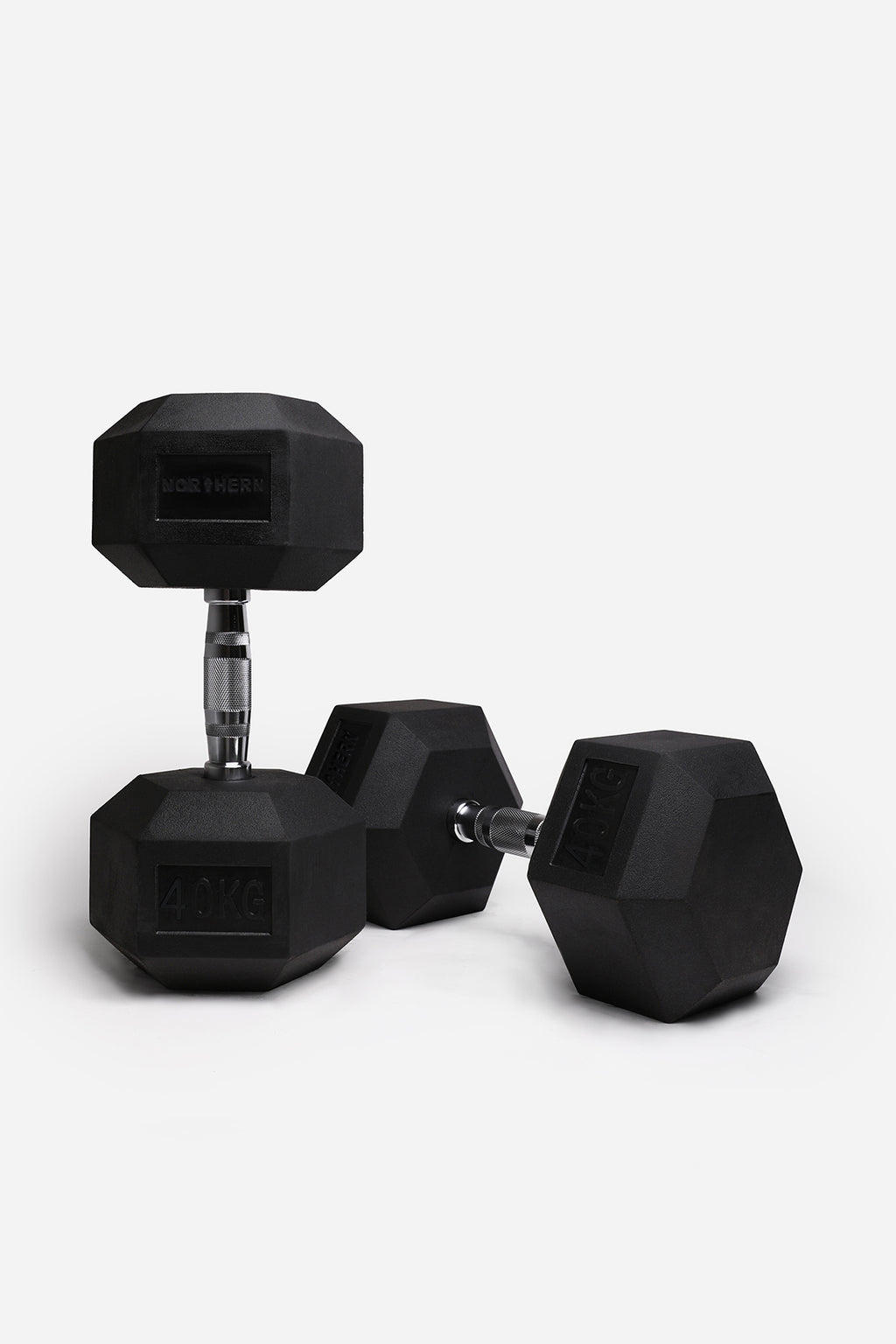 Northern Rubber Hex Dumbbells Pair 40kg