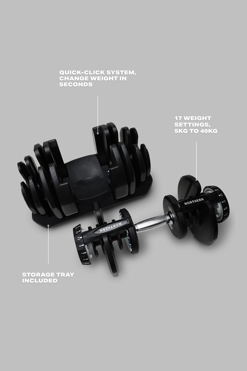 Northern Selectable Adjustable Dumbbell Features