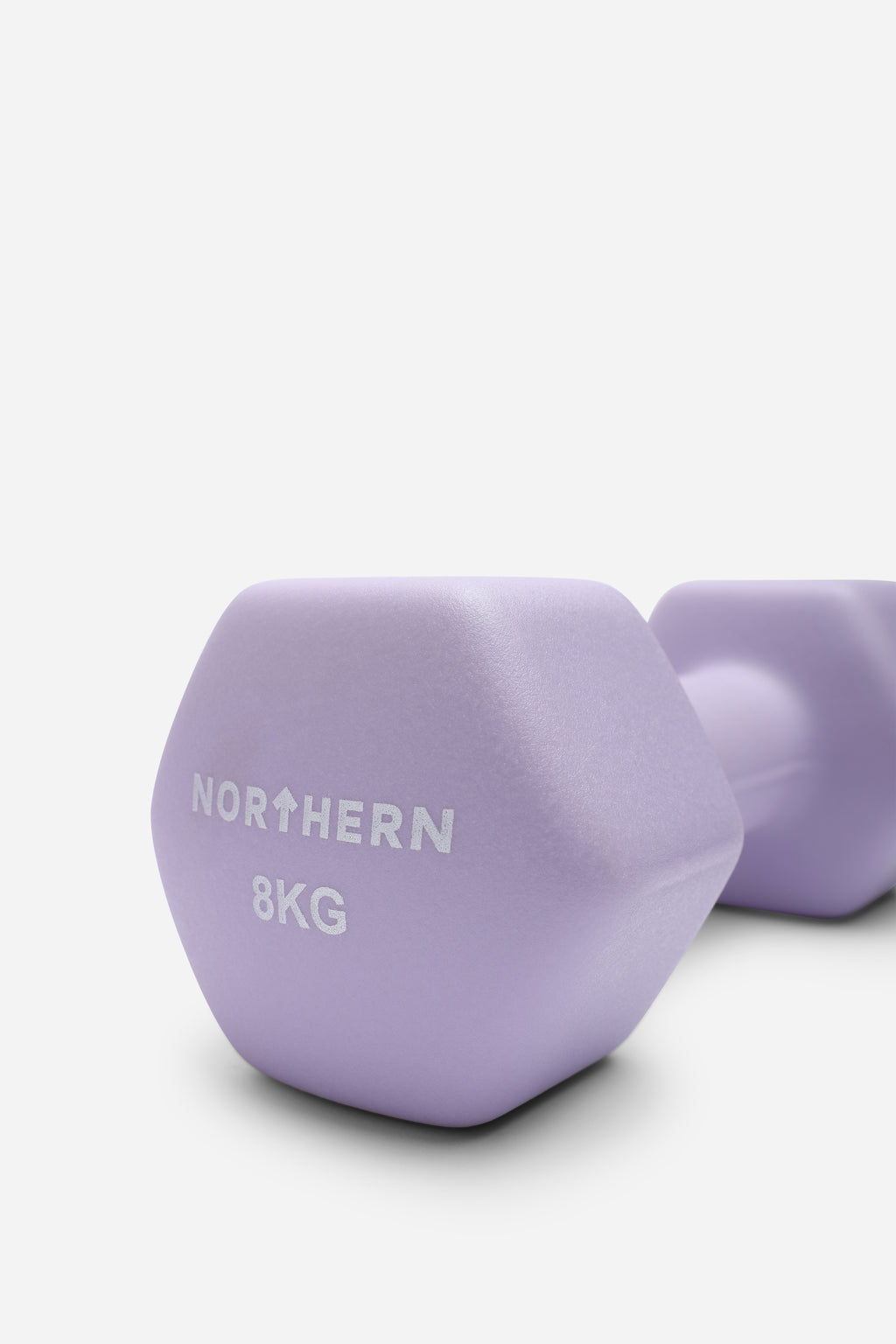 Northern Soft Lavender 8KG Pair Neoprene Dumbbells for Sale