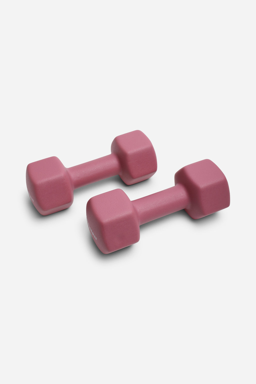 Pair of Northern Dusk Pink 9KG Neoprene Coated Hex Dumbbells