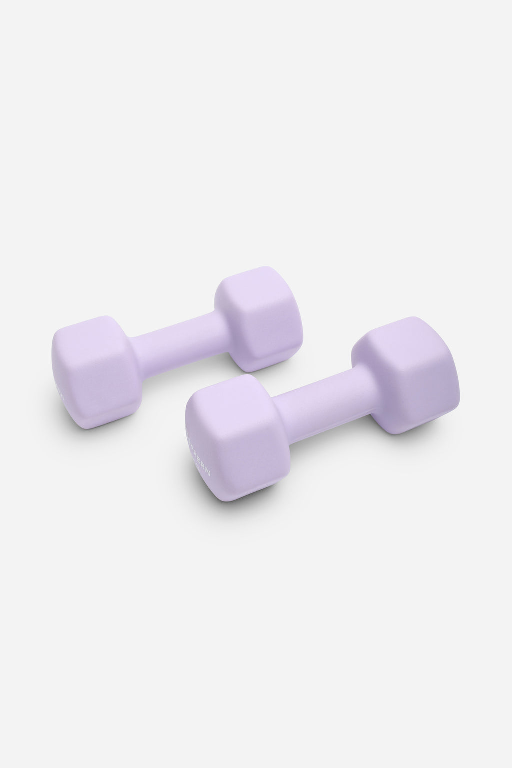 Pair of Northern Soft Lavender 10KG Neoprene Coated Hex Dumbbells