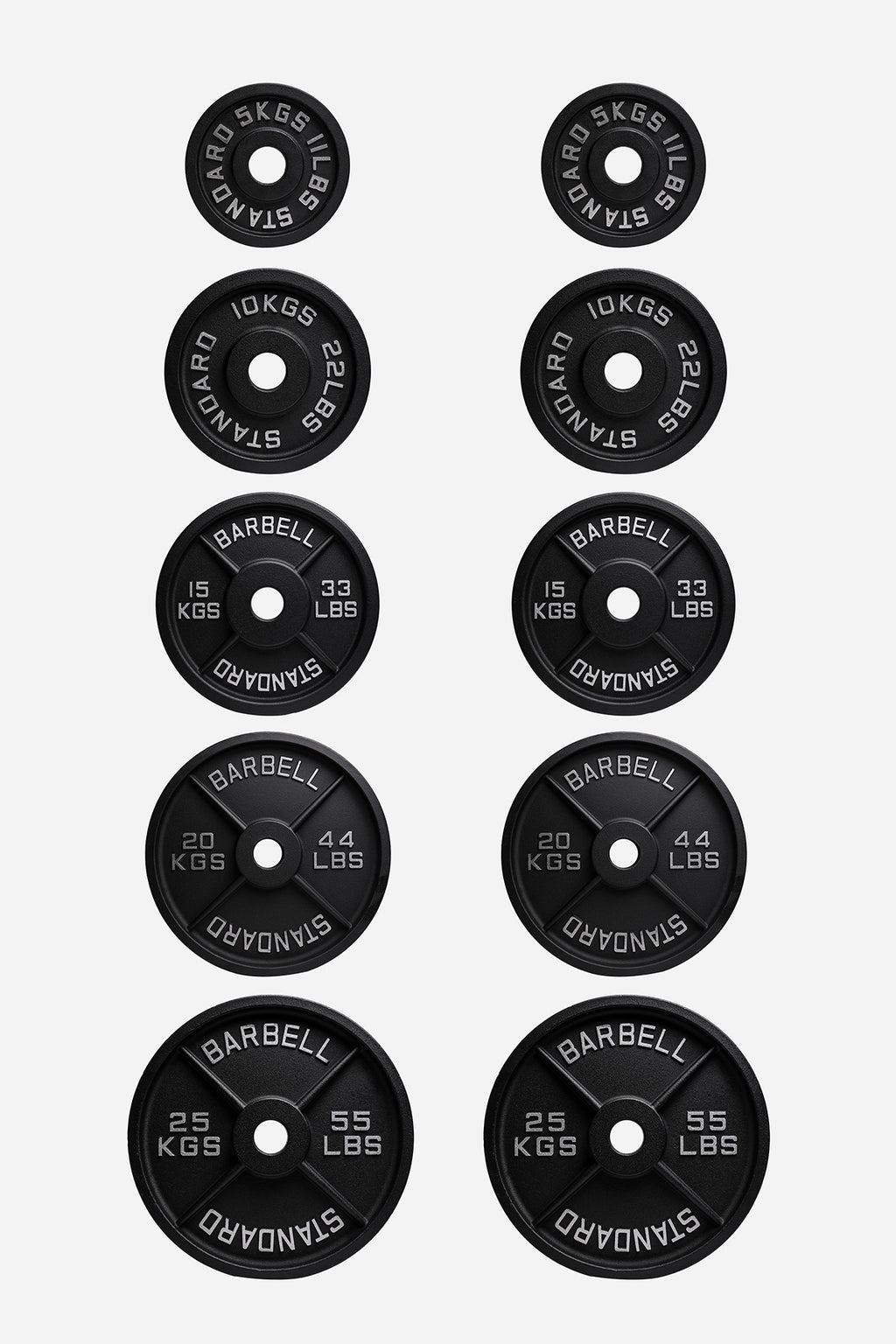 Premium Cast Iron Weight Plates 150KG Set by Northern