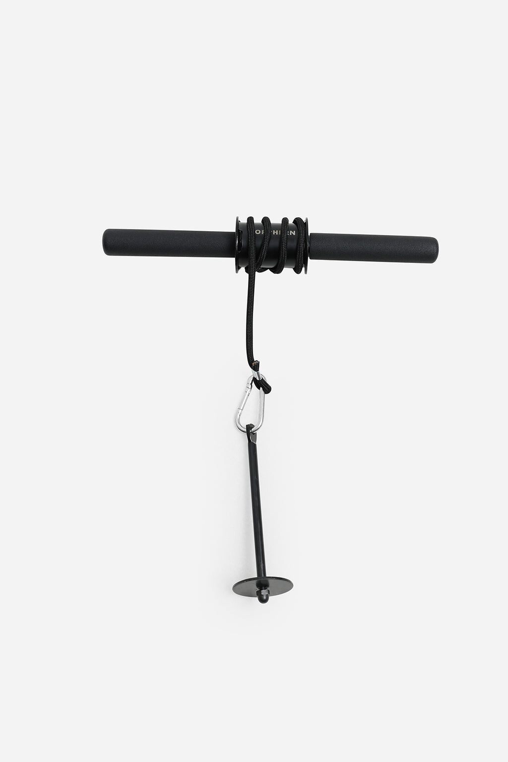 Northern wrist roller forearm trainer with straight grip bar and braided rope