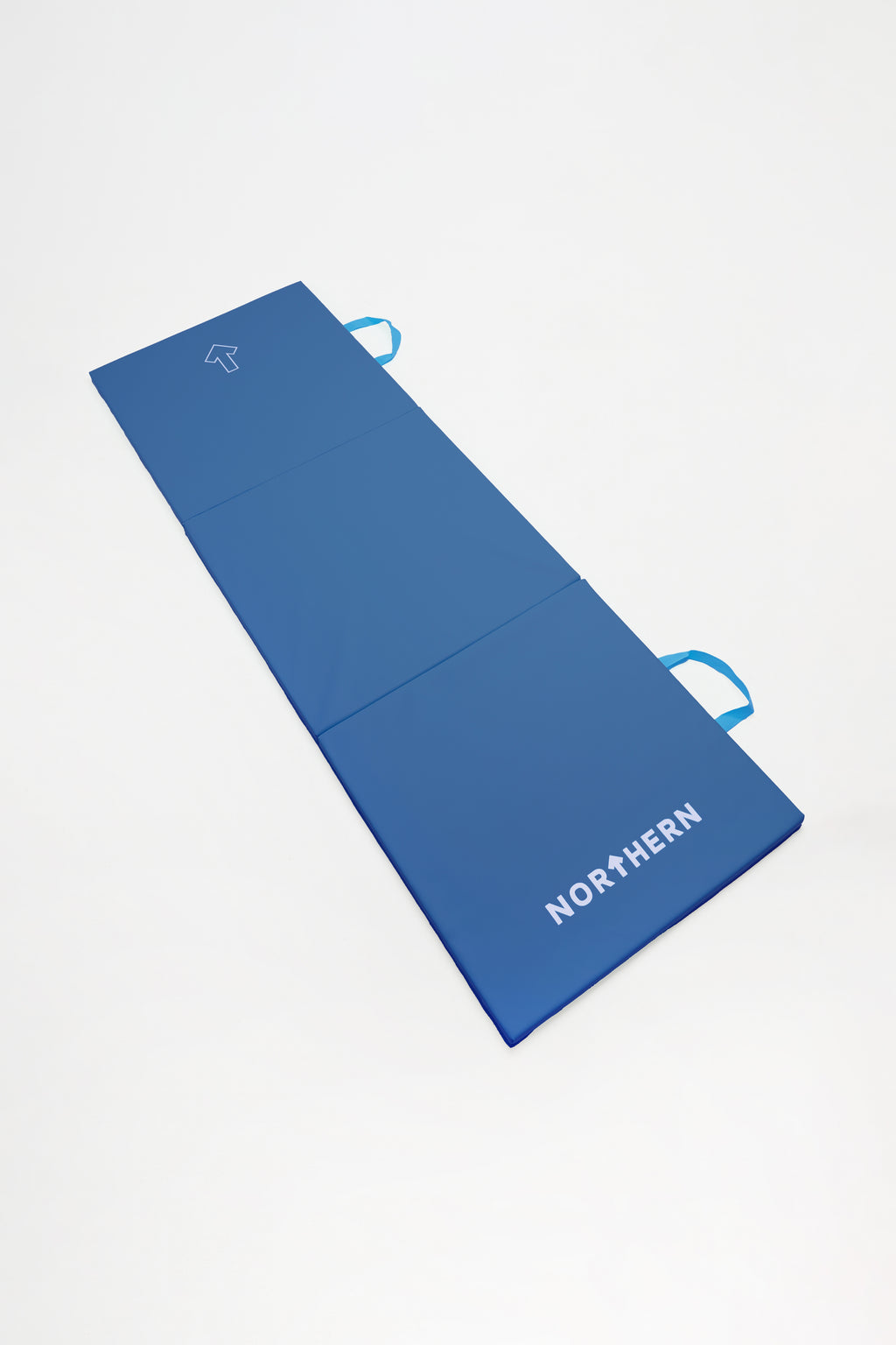 Northern Yoga Mat Tri-Folding Exercise Fitness Pilates Workout Non Slip 3 Panel Mat - Blue