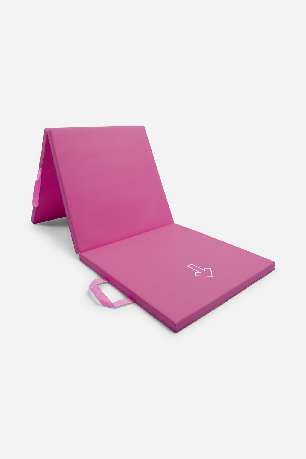 Northern Yoga Mat Tri-Folding Exercise Fitness Pilates Workout Non Slip 3 Panel Mat - Pink