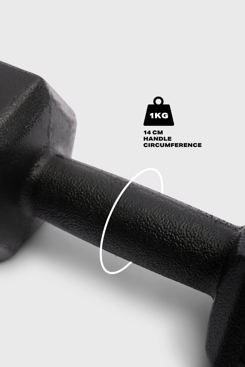Northern 1kg Plastic Dumbbells Handle Circumference