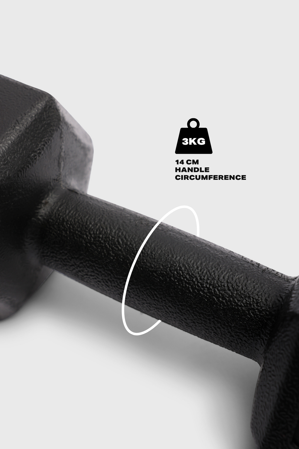 Northern 3kg Plastic Dumbbells Handle Circumference