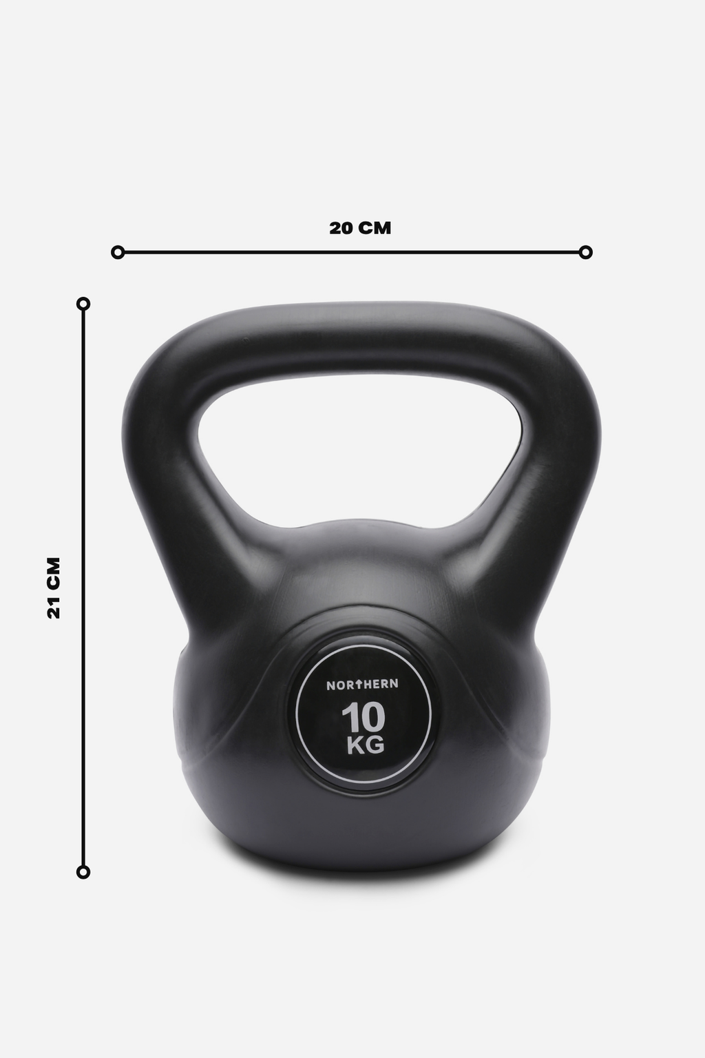 10kg Vinyl Kettlebell Dimensions