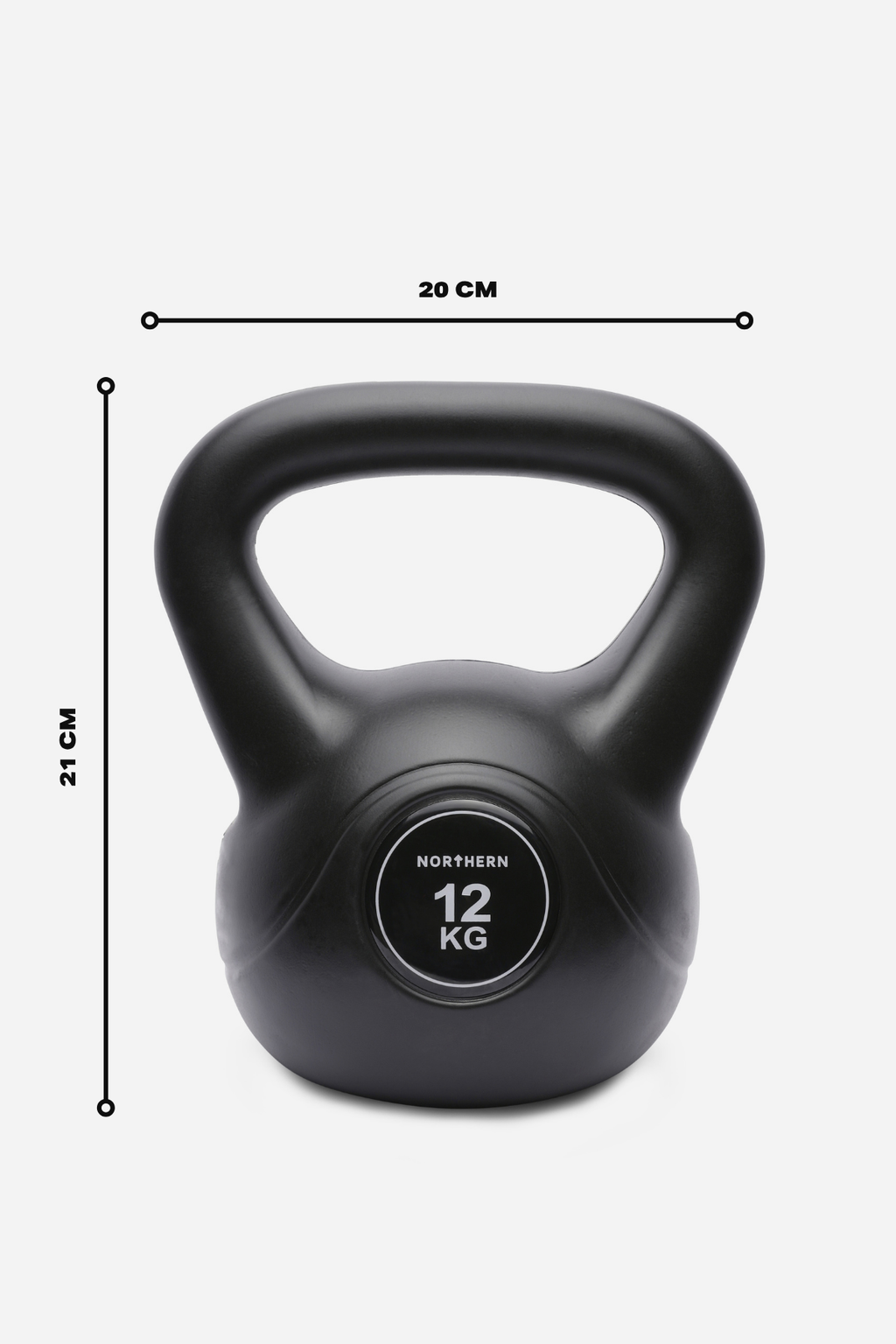 12kg Vinyl Kettlebell Dimensions